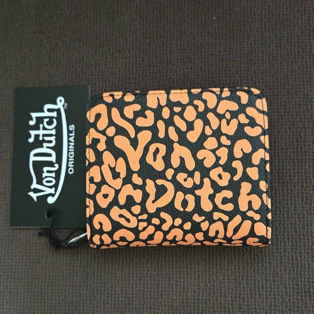 Von Dutch "Orange🧡 Cheetah" Bifold✌️ Wallet - NWT - Picture 2 of 16
